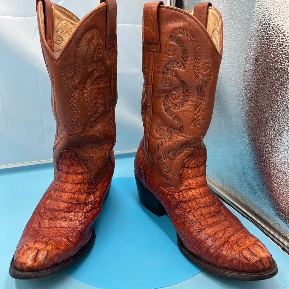 Pecos Bill man 9.5 alligator print cowboy boots